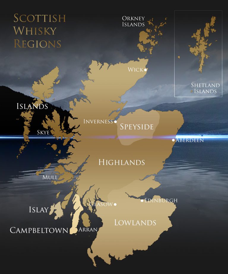 Whisky Regions Of Scotland Map Map 5320